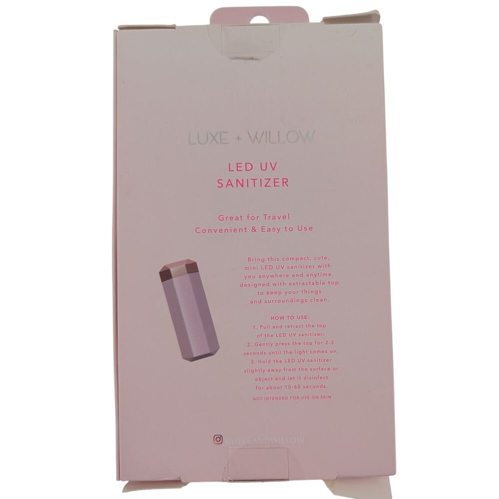 Luxe + Willow Led UV Sanitizing Wand Pink - Picture 3 of 6